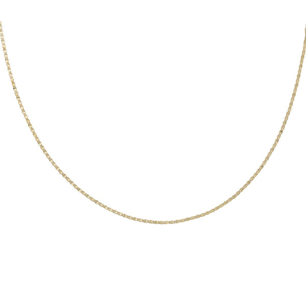 10KT Yellow Gold 18-inch Mirror Link Necklace