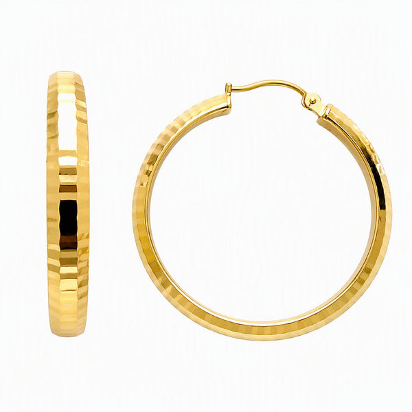 Gold Luxe 14KT Gold Over Resin 35MM Hoop Earrings