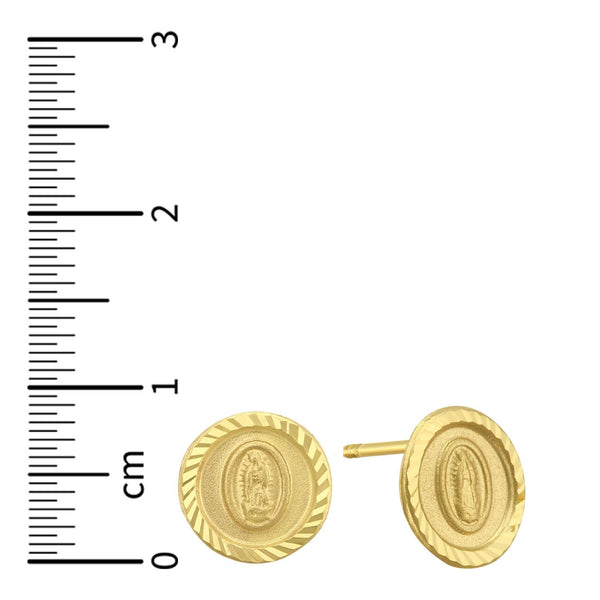 14KT Yellow Gold Virgin de Guadalupe Earrings