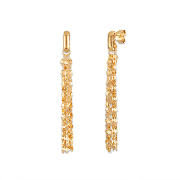 10KT Yellow Gold Tassel Earrings