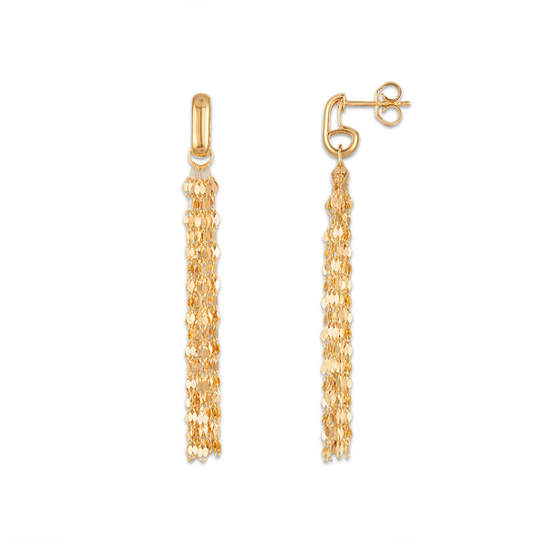 10KT Yellow Gold Tassel Earrings