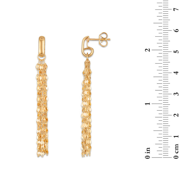 10KT Yellow Gold Tassel Earrings