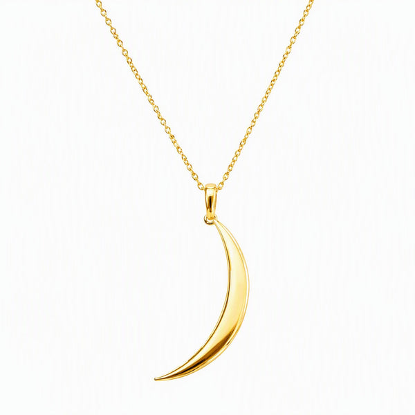 10KT Yellow Gold 18-inch Moon Pendant
