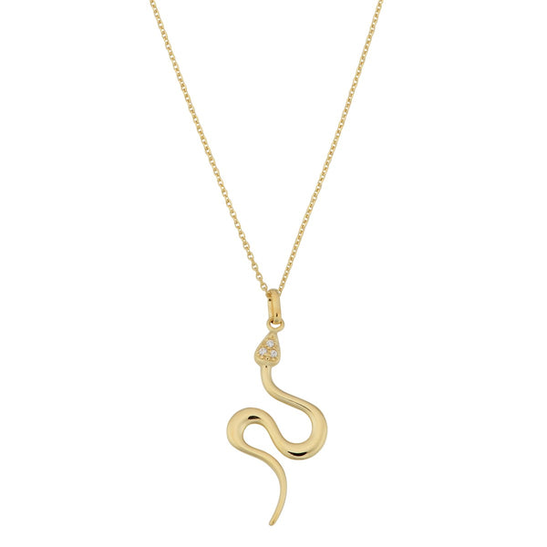 Clear Cubic Zirconia Pendant in 10KT Gold