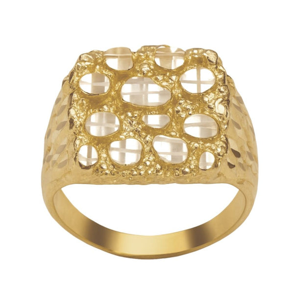 10KT Yellow Gold Nugget Ring