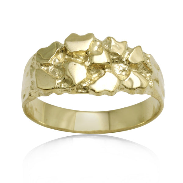 10KT Yellow Gold Nugget Ring. Size 6