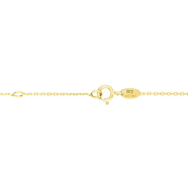 14KT Yellow Gold 17-inch Cross Necklace