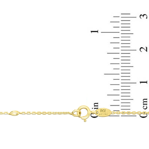 14KT Yellow Gold 17-inch Cross Necklace