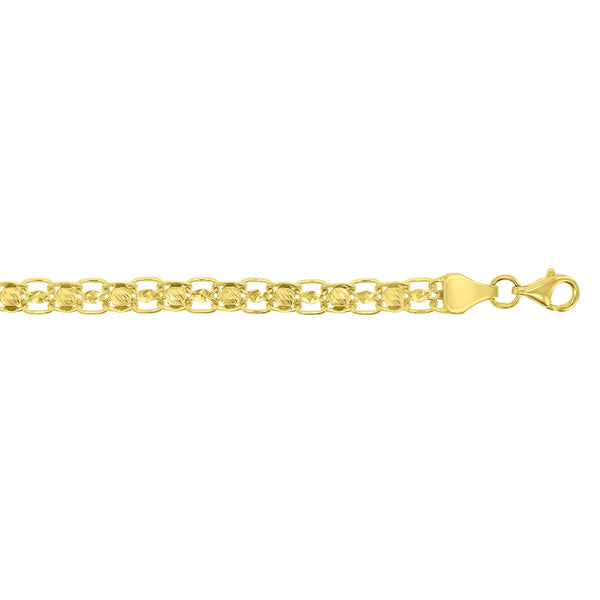 10KT Yellow Gold 17.75-inch 5.3MM Diamond-cut Beaded Necklace