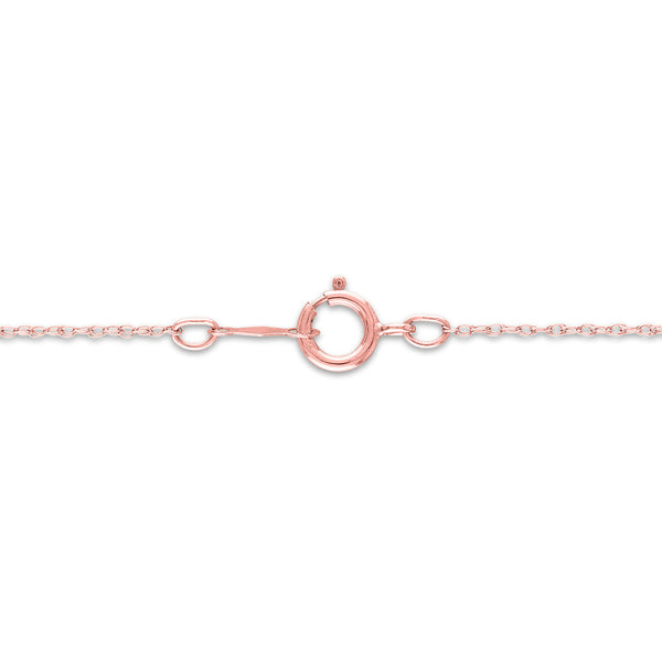 10KT White and Rose Gold 1/4 CTW Natural Diamond 24X17MM 18-inch Cross Pendant