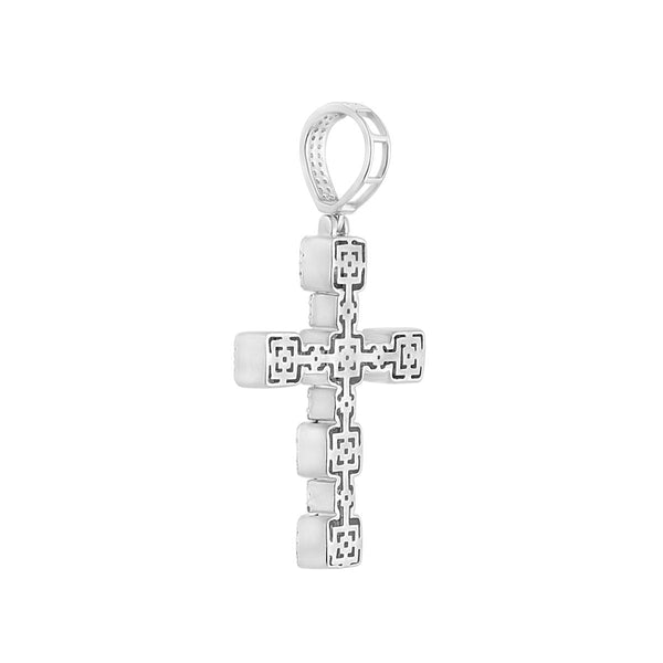 10KT Yellow Gold 1-1/4 CTW Natural Diamond 55X29MM Cross Pendant. Chain Not Included