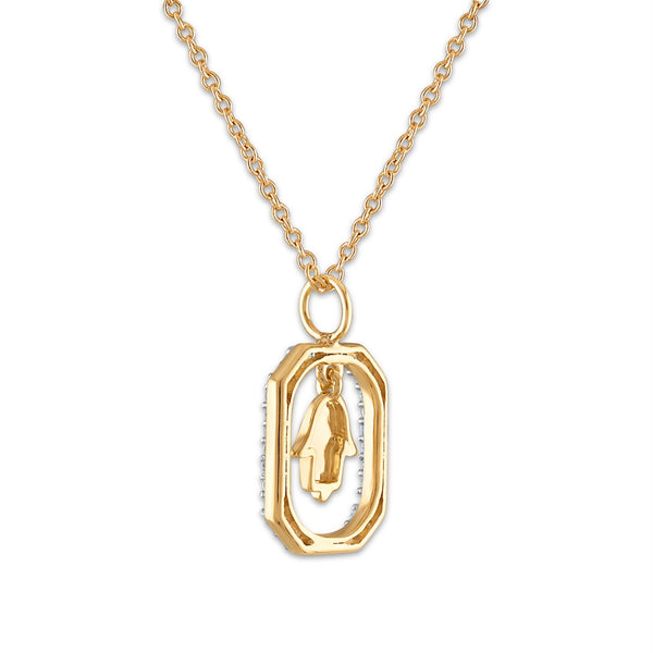 White Diamond Pendant in 10KT Gold