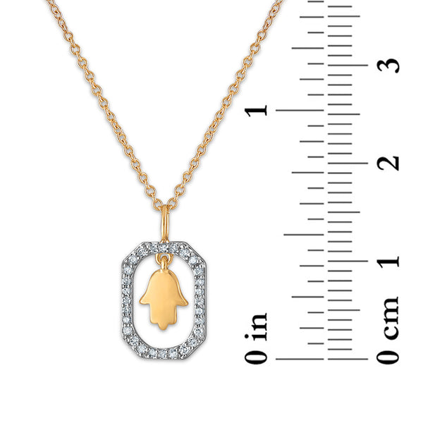 White Diamond Pendant in 10KT Gold