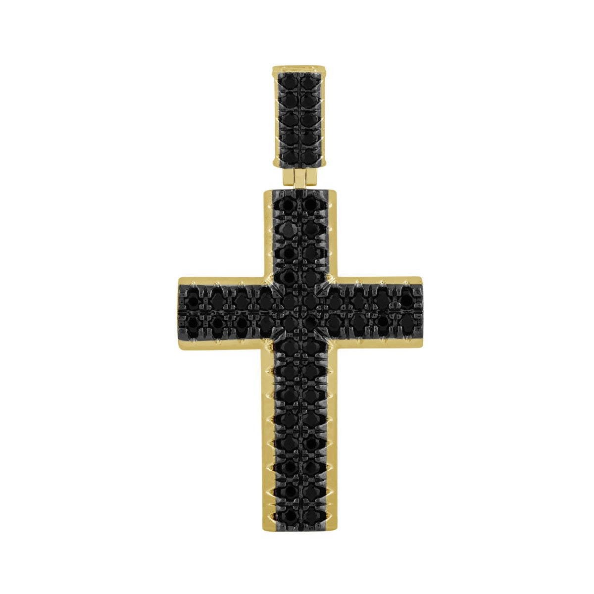 Titán by Adrian Gonzalez 10KT Gold 2 CTW Natural Diamond Cross Pendant. Chain Not Included