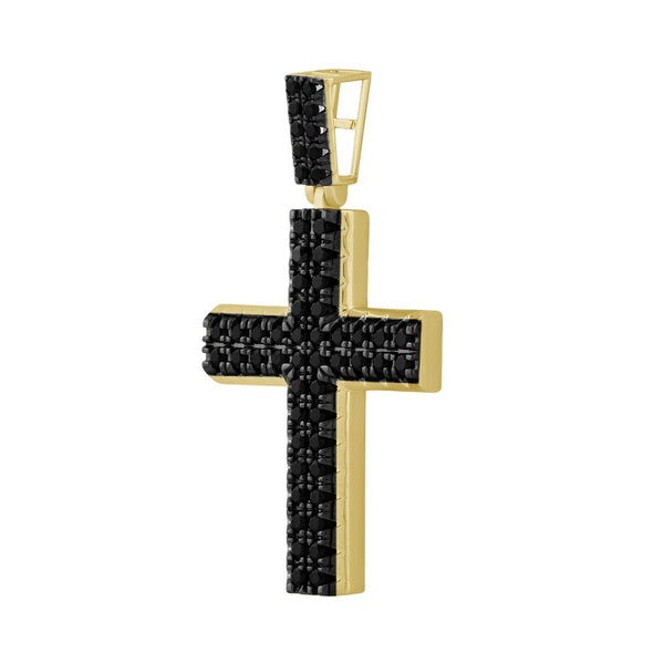 Titán by Adrian Gonzalez 10KT Gold 2 CTW Natural Diamond Cross Pendant. Chain Not Included