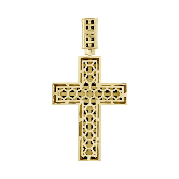 Titán by Adrian Gonzalez 10KT Gold 2 CTW Natural Diamond Cross Pendant. Chain Not Included