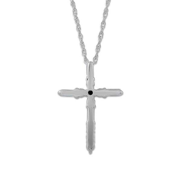 EcoLove 1/4 CTW Lab Grown Diamond 18-inch Cross Pendant in 10KT Gold
