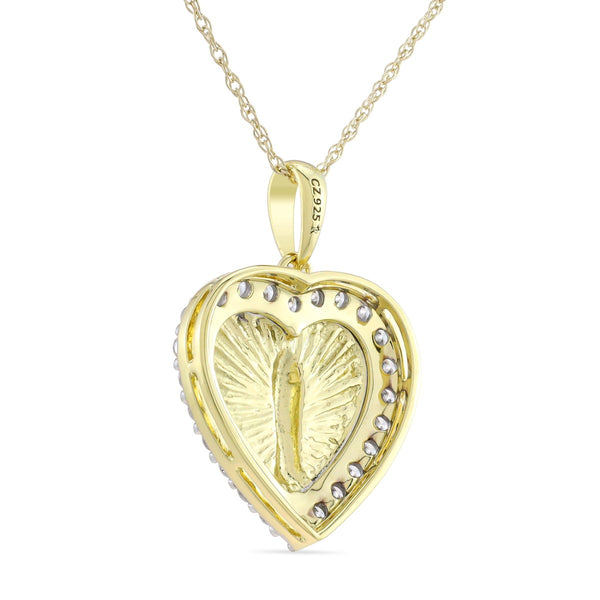 1/4 CTW Lab Grown Diamond 18-inch Our Lady Of Guadalupe Pendant in 10KT Yellow Gold