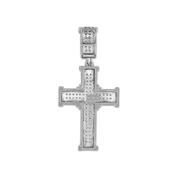 Titán Collection 1/5 CTW Lab Grown Diamond Cross Pendant in Sterling Silver. Chain Not Included