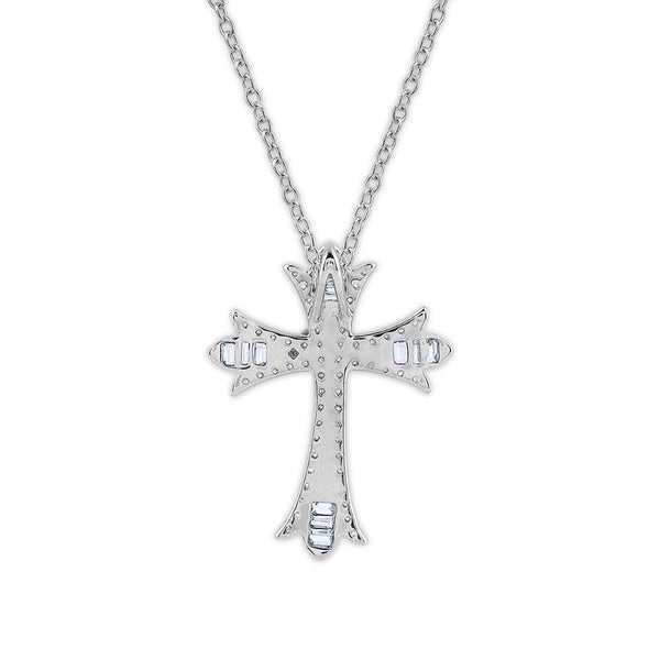 EcoLove 1/2 CTW Lab Grown Diamond 18-inch Cross in Sterling SIlver