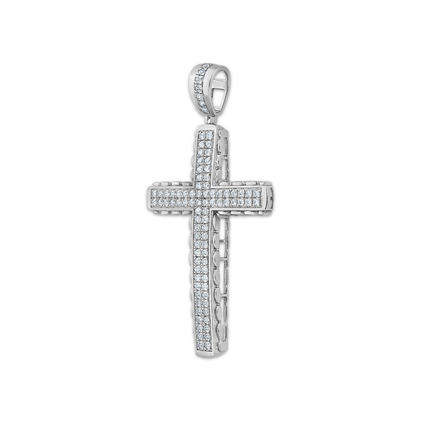 Diamond Religious Pendant in 925 Silver