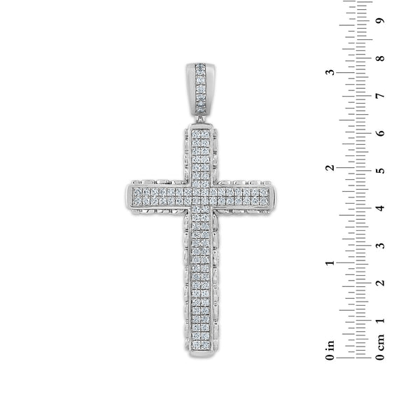 Diamond Religious Pendant in 925 Silver