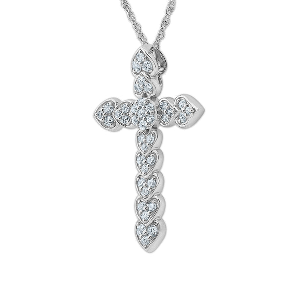 Diamond Heart Pendant in 925 Silver
