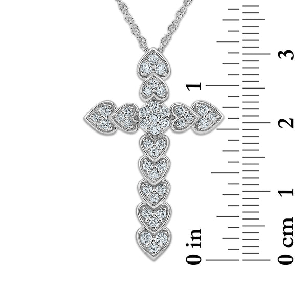 Diamond Heart Pendant in 925 Silver