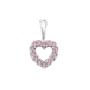 White Cubic Zirconia Hearts & Symbols Pendant in 925 Silver