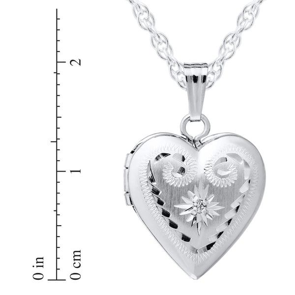Clear Diamond Hearts & Symbols Pendant in 925 Silver