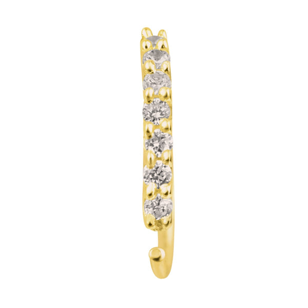 1/10 CTW Lab Grown Diamond Nose Ring in 14KT Yellow Gold