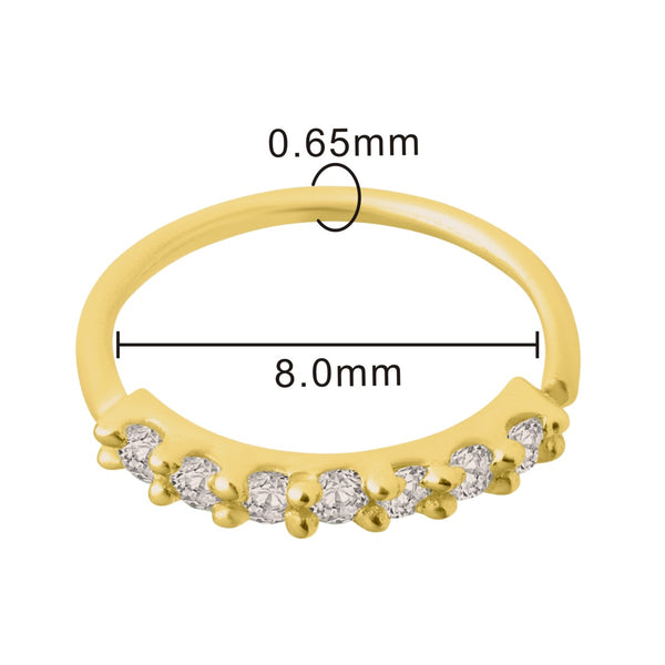 1/10 CTW Lab Grown Diamond Nose Ring in 14KT Yellow Gold