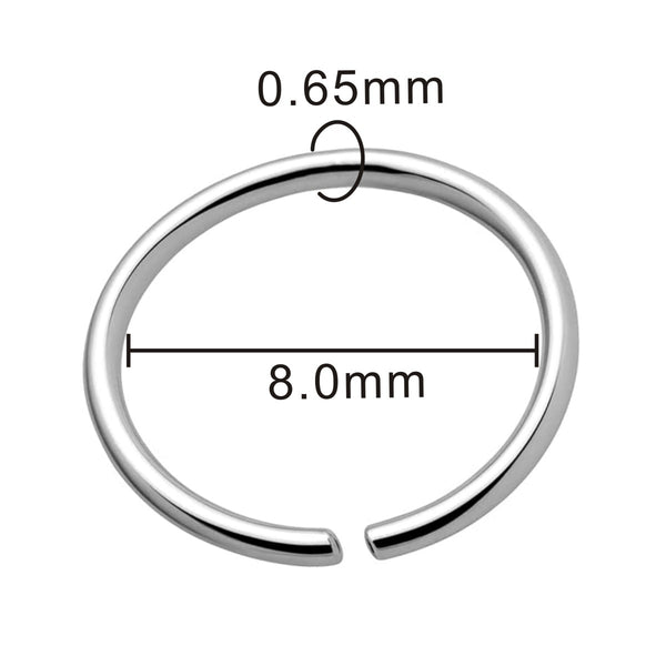 14KT White Gold Hoop Nose Ring