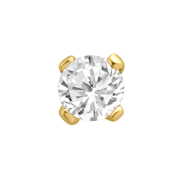 Lab Grown Diamond Nose Ring in 14KT Yellow Gold