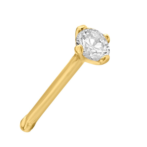 Lab Grown Diamond Nose Ring in 14KT Yellow Gold