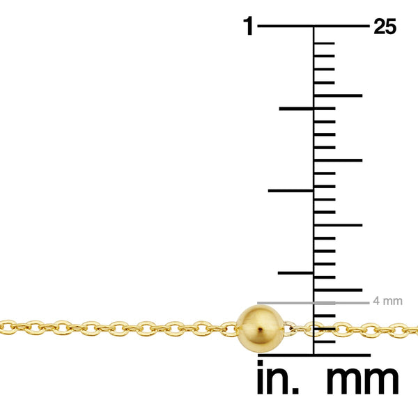 14KT Gold Filled 18-inch Beaded Chain Necklace