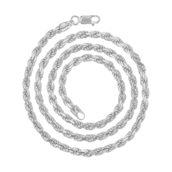 Sterling Silver 24-inch 5MM Diamond-cut Chain