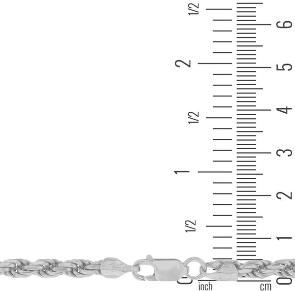 Sterling Silver 24-inch 5MM Diamond-cut Chain