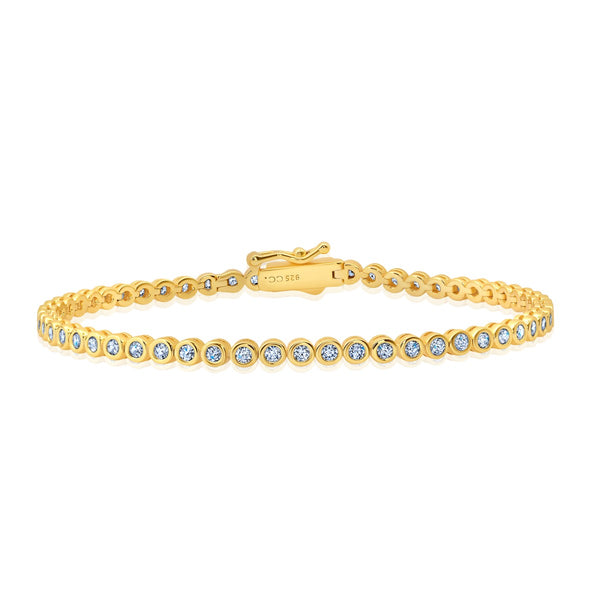 White Cubic Zirconia Tennis Bracelet in 925 Silver