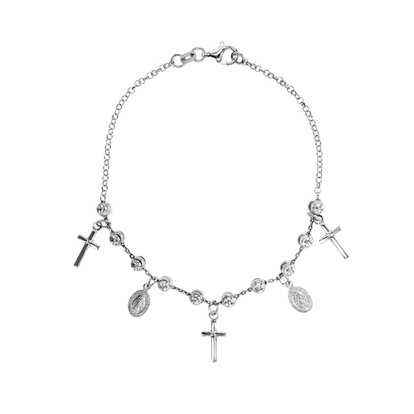 Cross Bracelet in 925 Silver