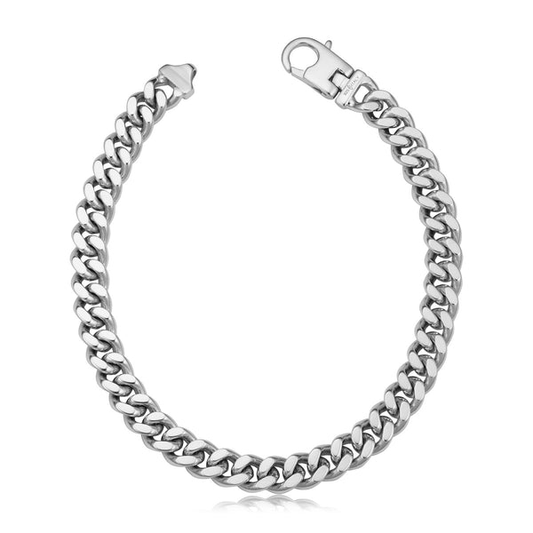 Sterling Silver 8.5-inch 7.2MM Curb Link Bracelet