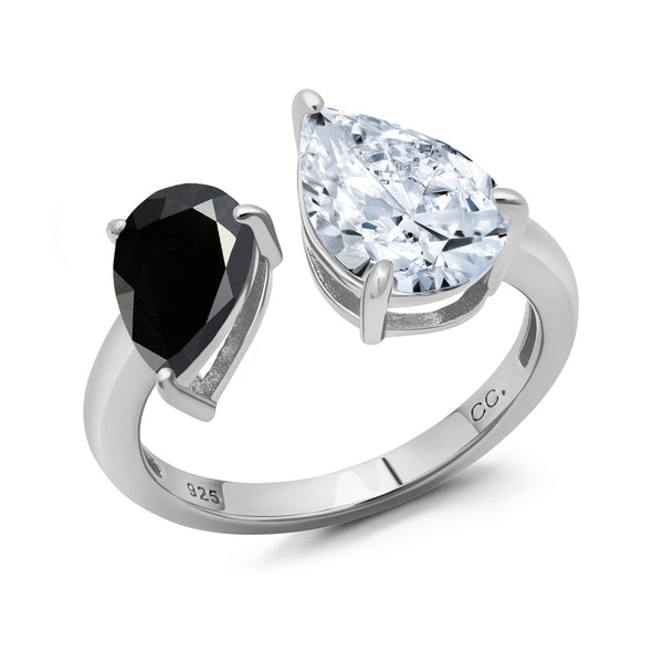 Crislu Platinum Plated Sterling Silver Cubic Zirconia Ring