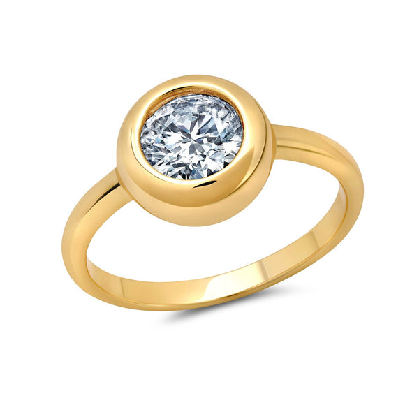 Clear Cubic Zirconia Fashion Ring in 925 Silver