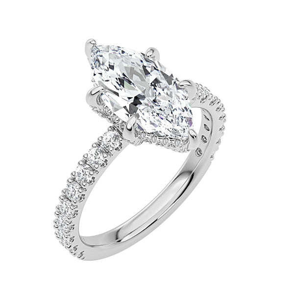 White Cubic Zirconia Solitaire Ring in 925 Silver