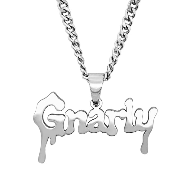 Stainless Steel 20-inch Gnarly Pendant