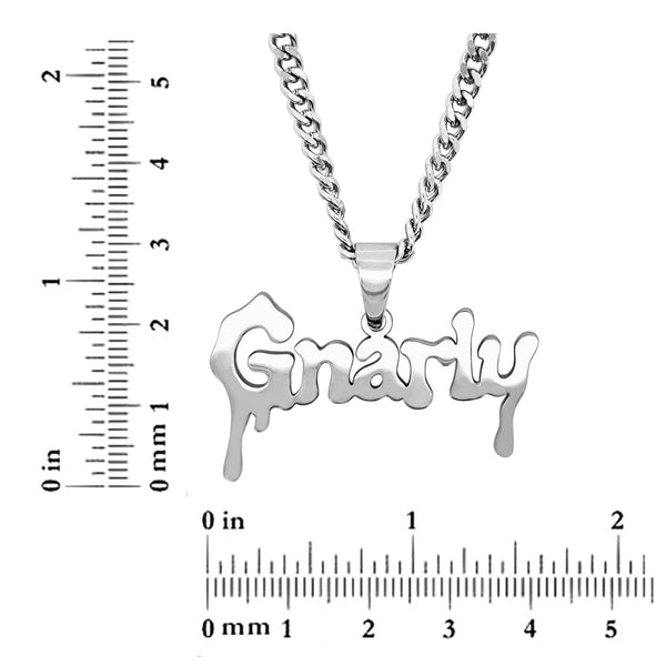 Stainless Steel 20-inch Gnarly Pendant