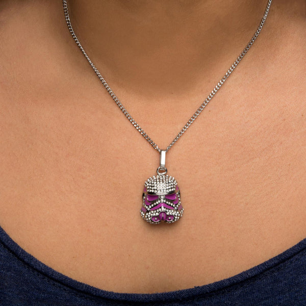 Stainless Steel 18-inch Star Wars Storm Trooper Pendant