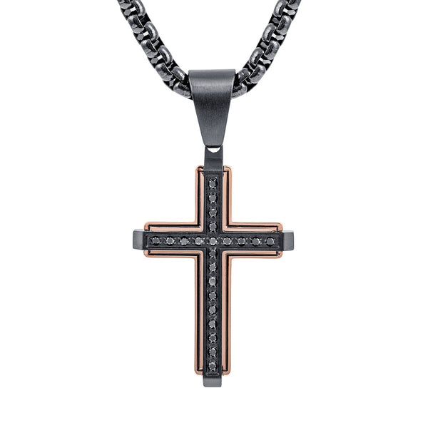 Black Diamond Cross Pendant