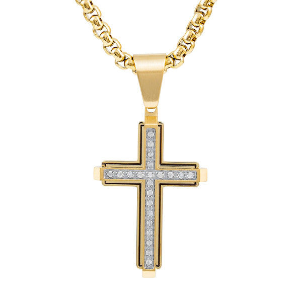 White Diamond Cross Pendant