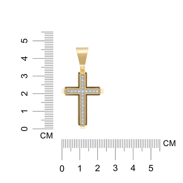 White Diamond Cross Pendant
